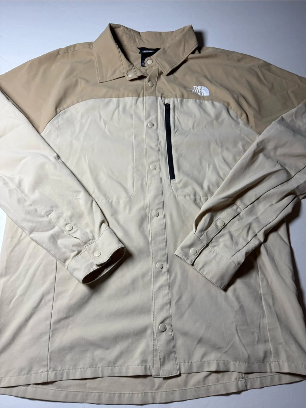 The North Face First Trail UPF40+ Long Sleeve Hiking Shirt Men’s S Snap Front